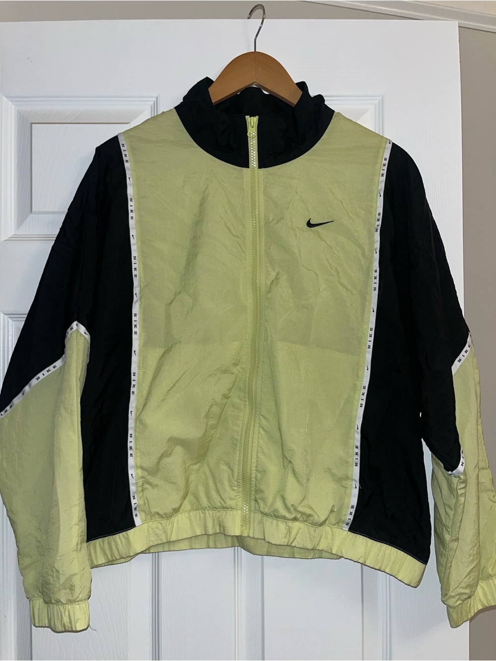 Nike Black & Lime Green Zip-Up Track Jacket